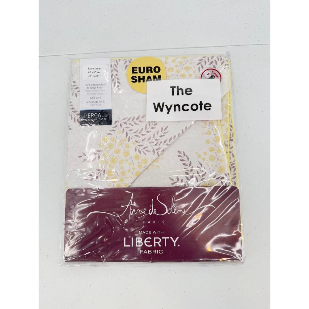 NWT Mimosa By Anne De Solene Floral EURO SHAM Percale Cotton (1)